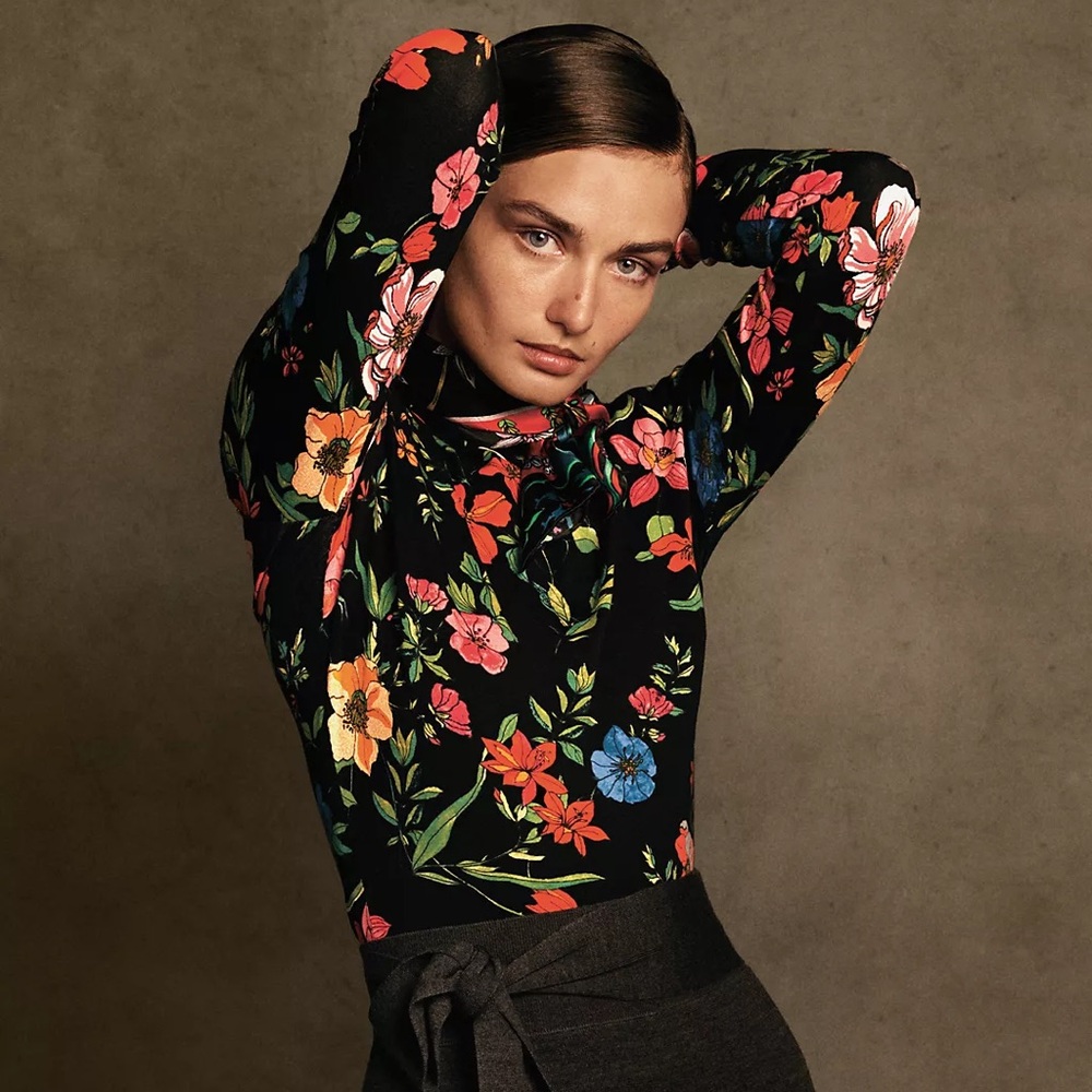 Anthropologie Floral Top